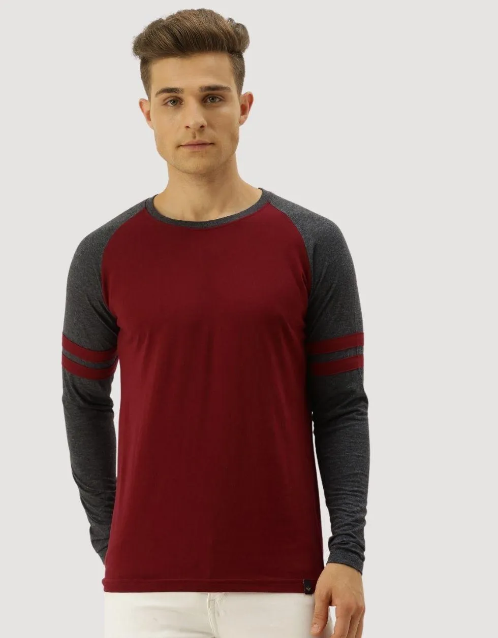 Long Sleeves Red round neck