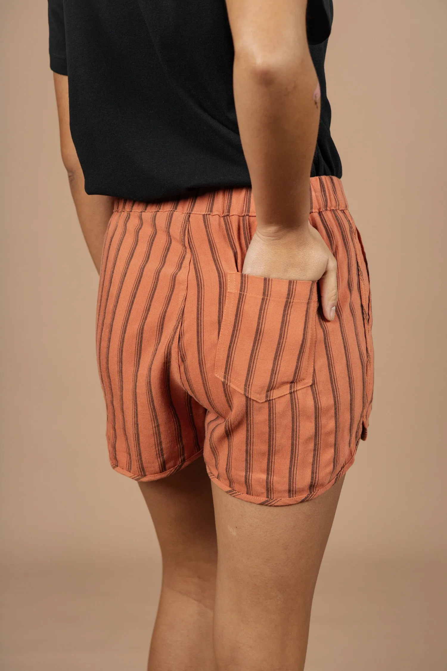 Luca Track Short / Rust Stripe