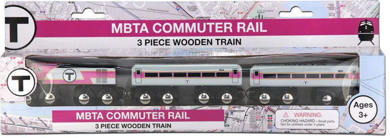 MBTA Commuter Rail Wooden Toy Train