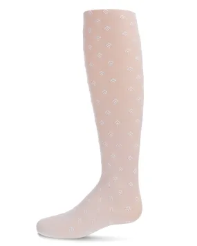 MeMoi Velvet Flocked Wifi Tights Winter White