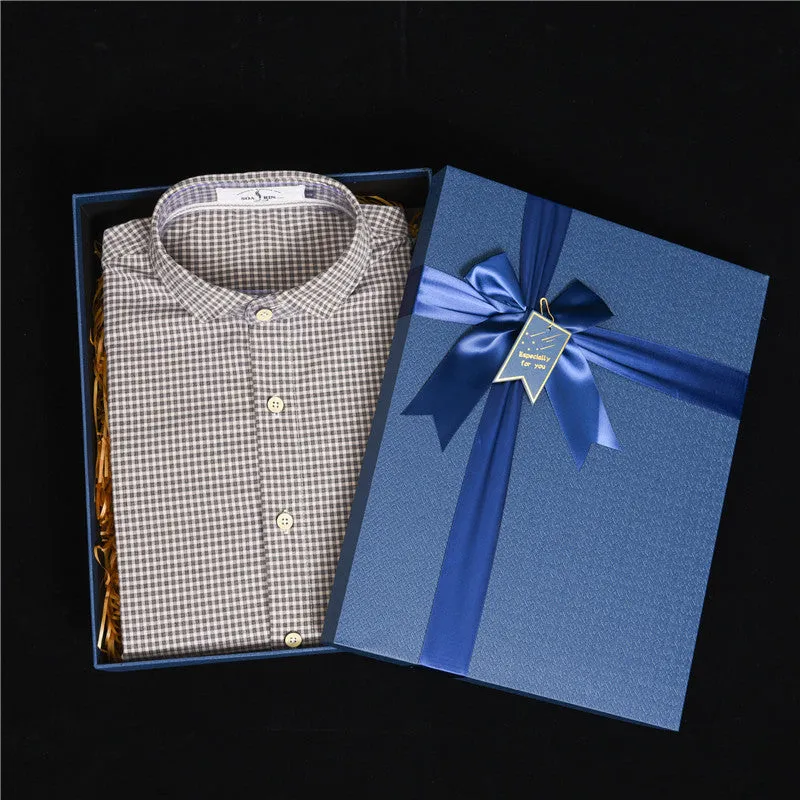 Men Spring Summer Business Wrinkle-Free Solid Color Mulberry Silk Dress Shirts | SC-2210