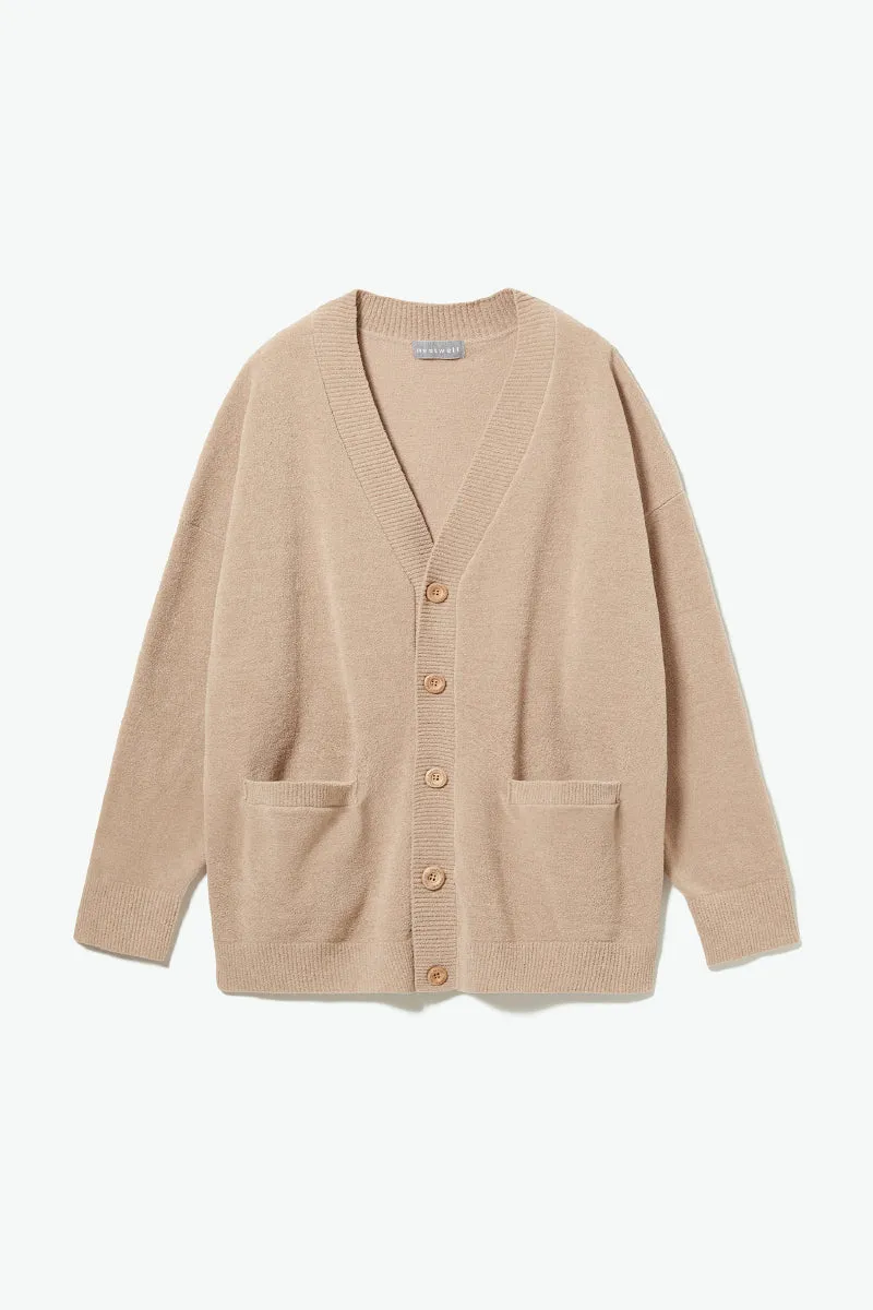 【MEN】nestwell TEAK  - V NECK COMFORT CARDIGAN -