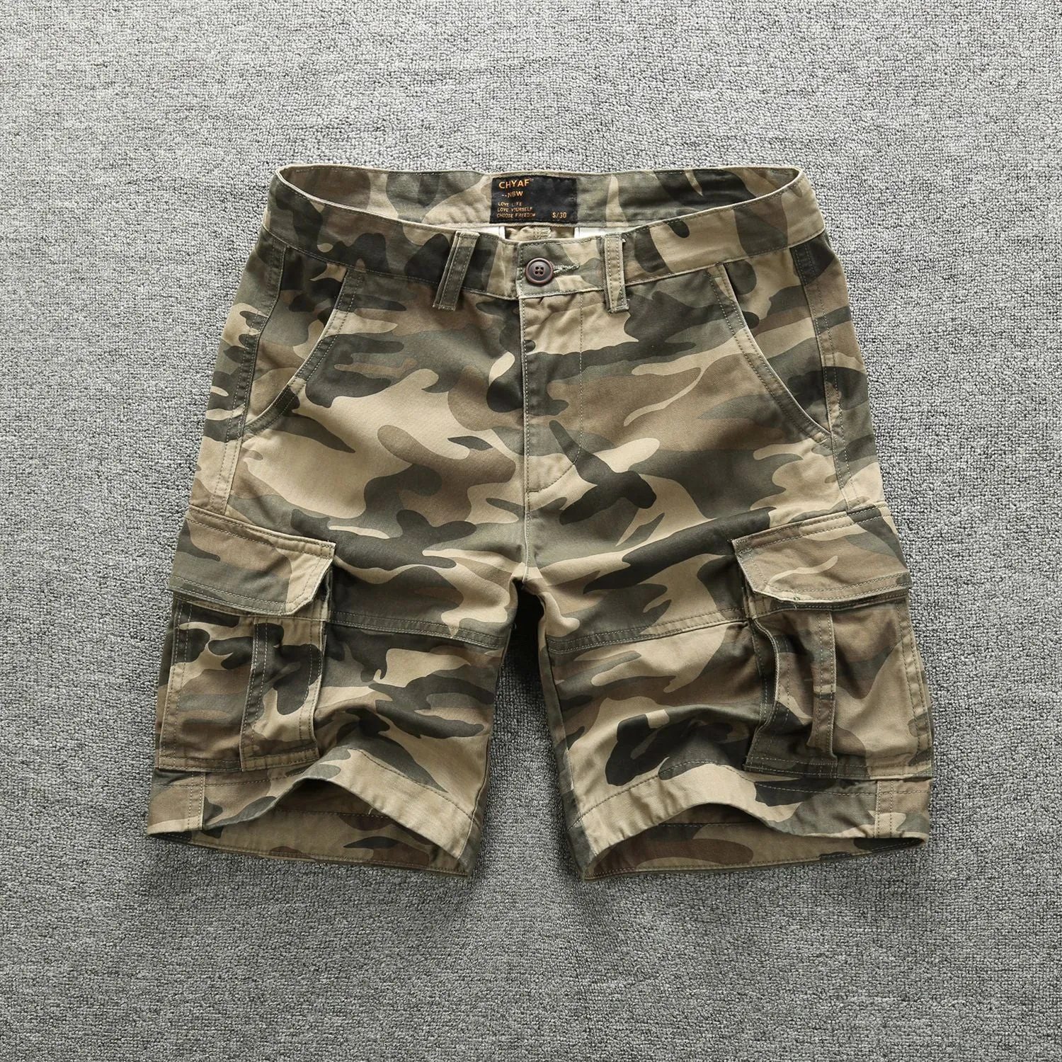 Men's Bermuda Cargo Shorts Camouflage Multi-Pocket Combat Shorts | 206