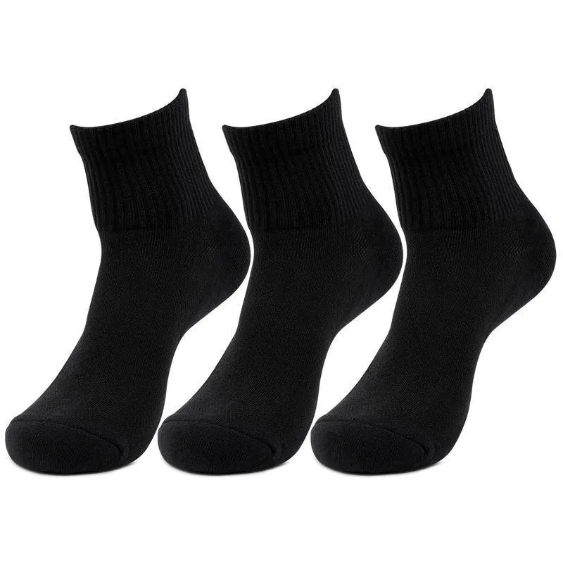 Men's Cushioned Black Joggers Ankle Sports Socks- Pack of 3