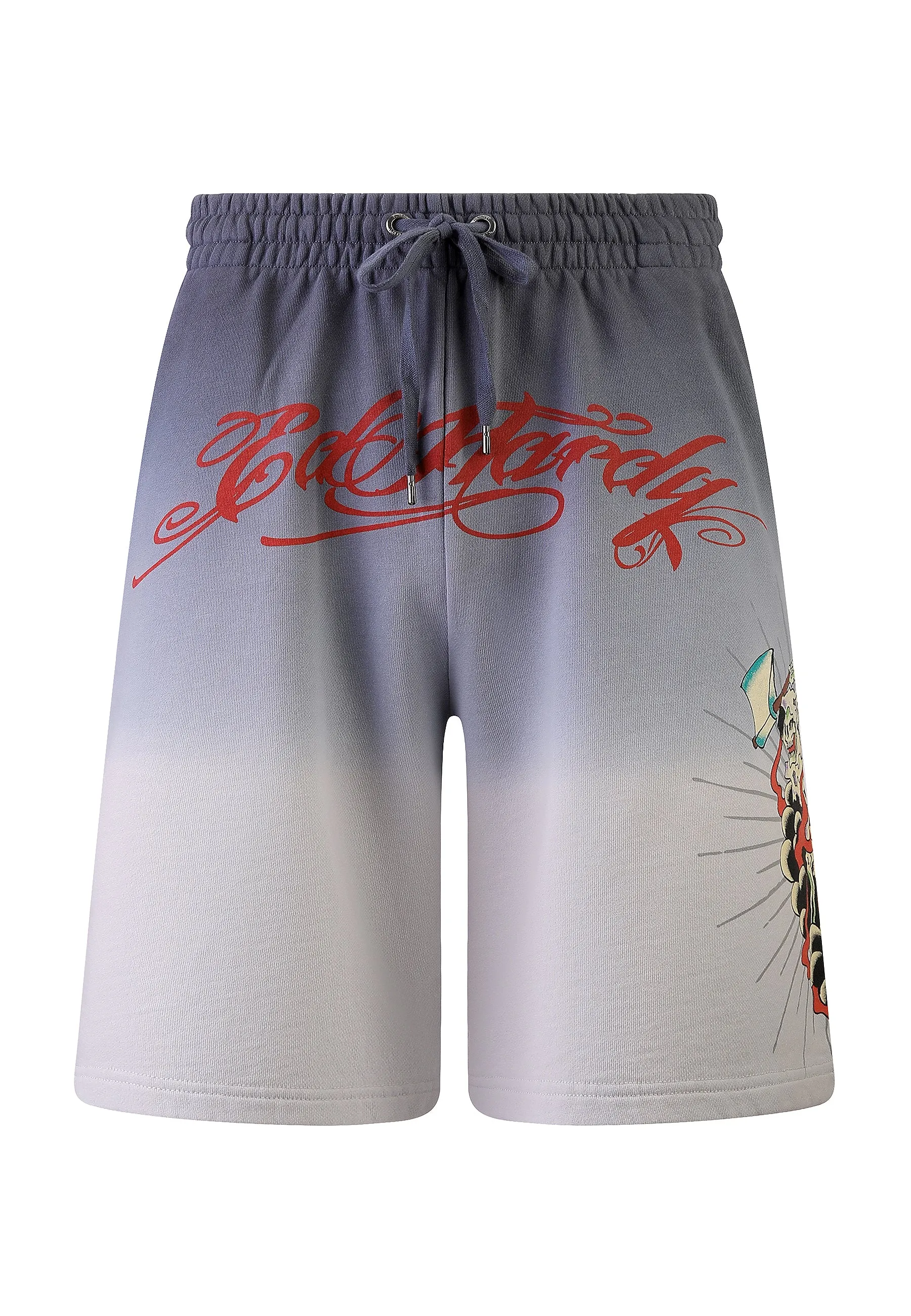 Mens Death Fighter Sweat Shorts - Black/Grey