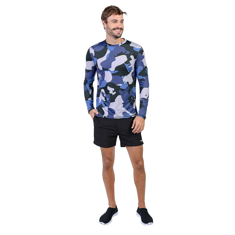 Men's Printed Long Sleeve Ultra Light Weight Sun Shirts