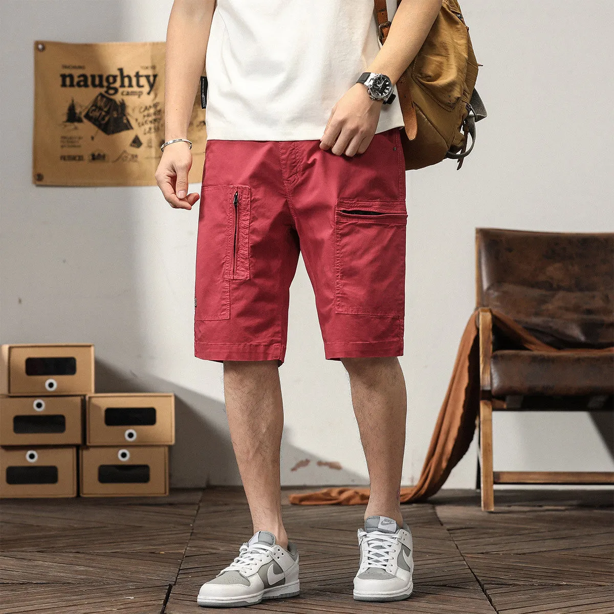 Men's Relaxed Fit Multi Pockets Outdoor Tactical Workwear Cargo Shorts | G3680