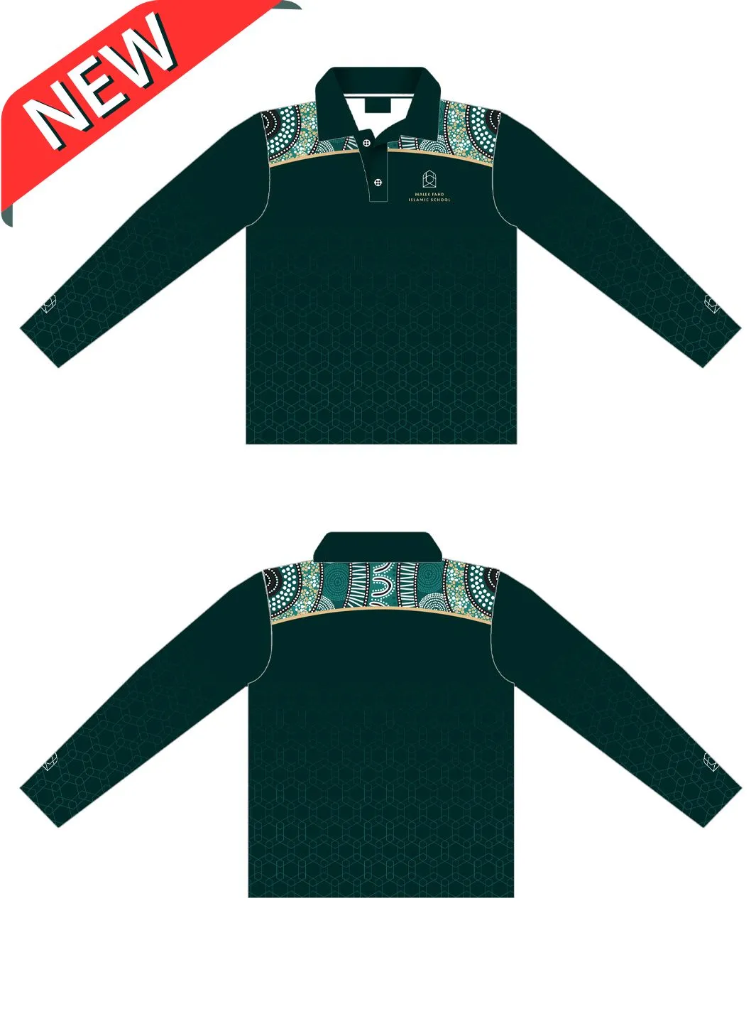 MFIS - Long Sleeve Polo Shirt Adults - Dark Teal-  DELIVERY DATE THE WEEK OF THE 9TH OF SEPTEMBER