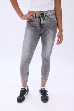 Mid Rise Cropped Skinny Jeans