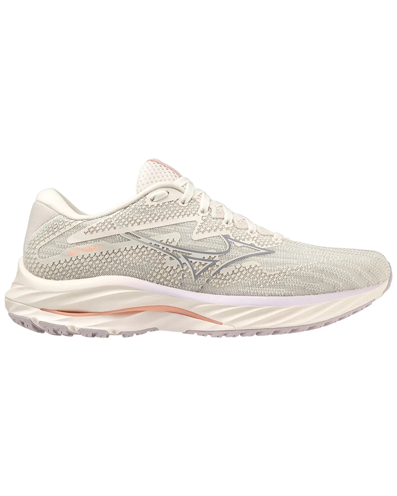 MIZUNO WAVE RIDER 27 (W) Snow White Silver Bullet Thistle