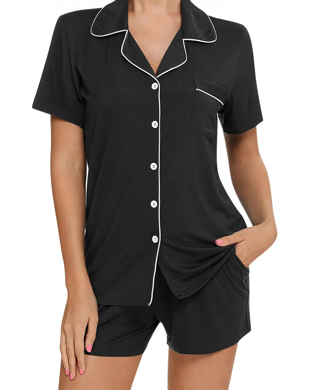 Modal T-shirt and Shorts Pyjamas for Women