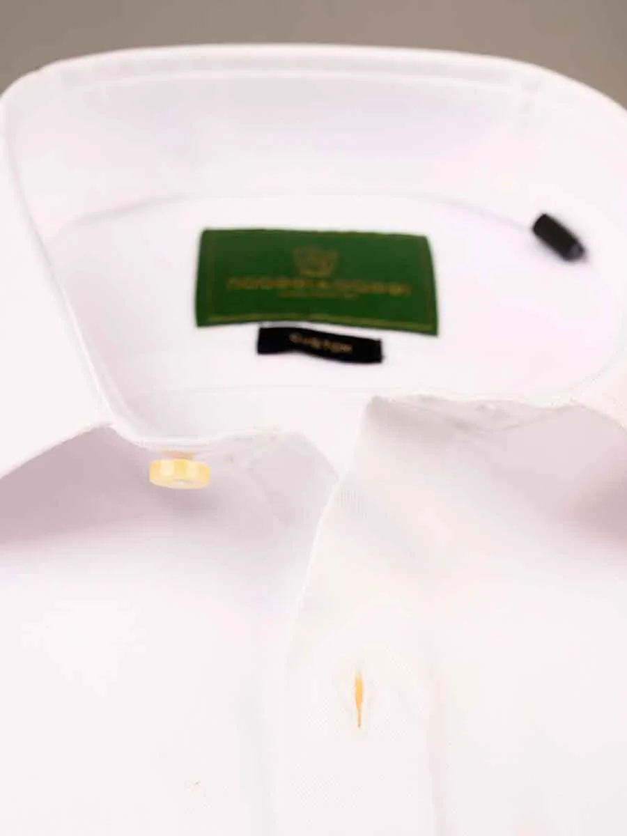 Nabeel & Aqeel Formal Shirt O-08 Custom White Self NSHF8C02