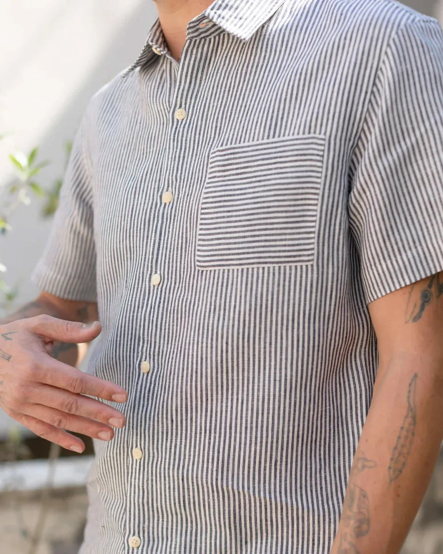 Ola Linen Shirt - Lines