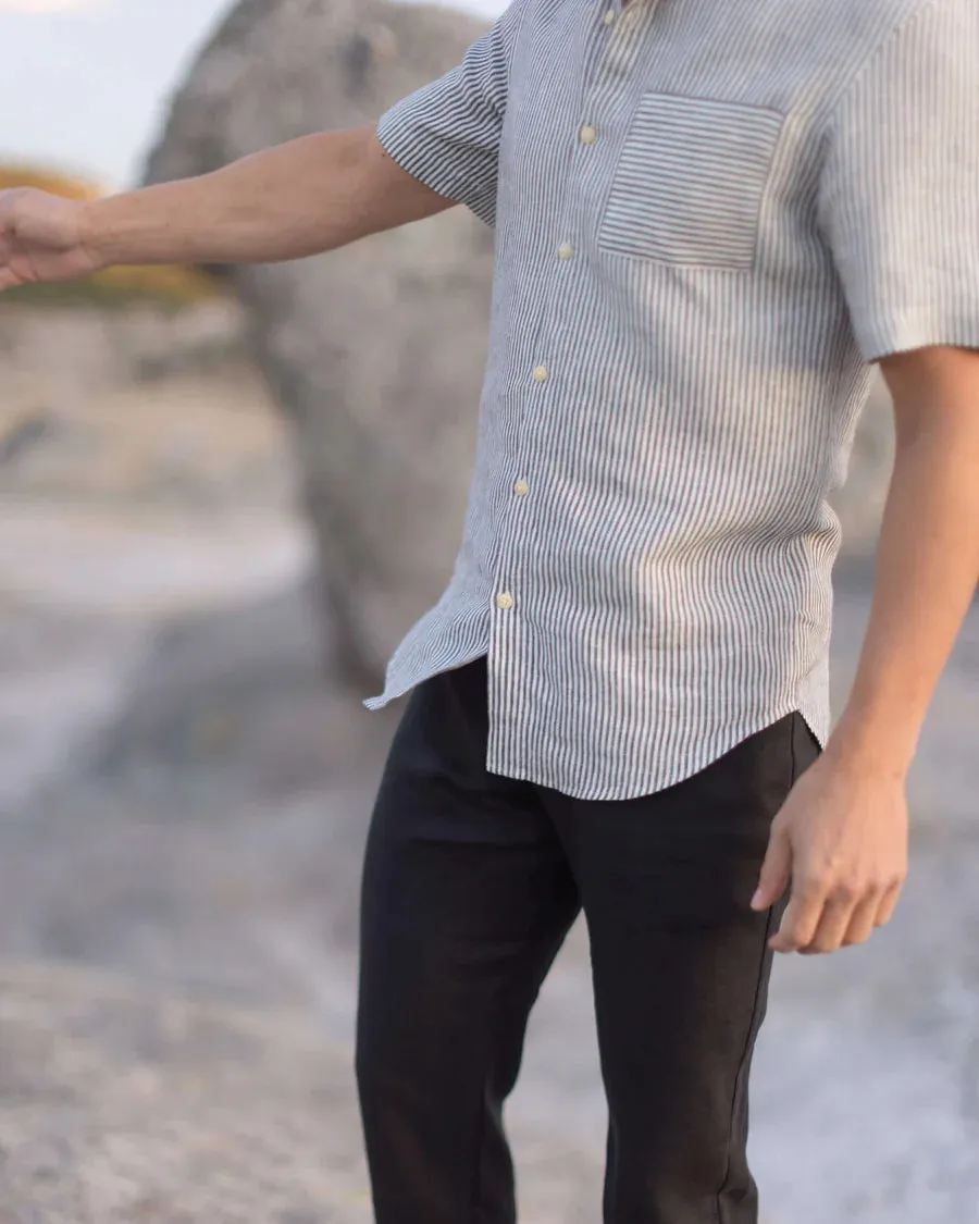 Ola Linen Shirt - Lines