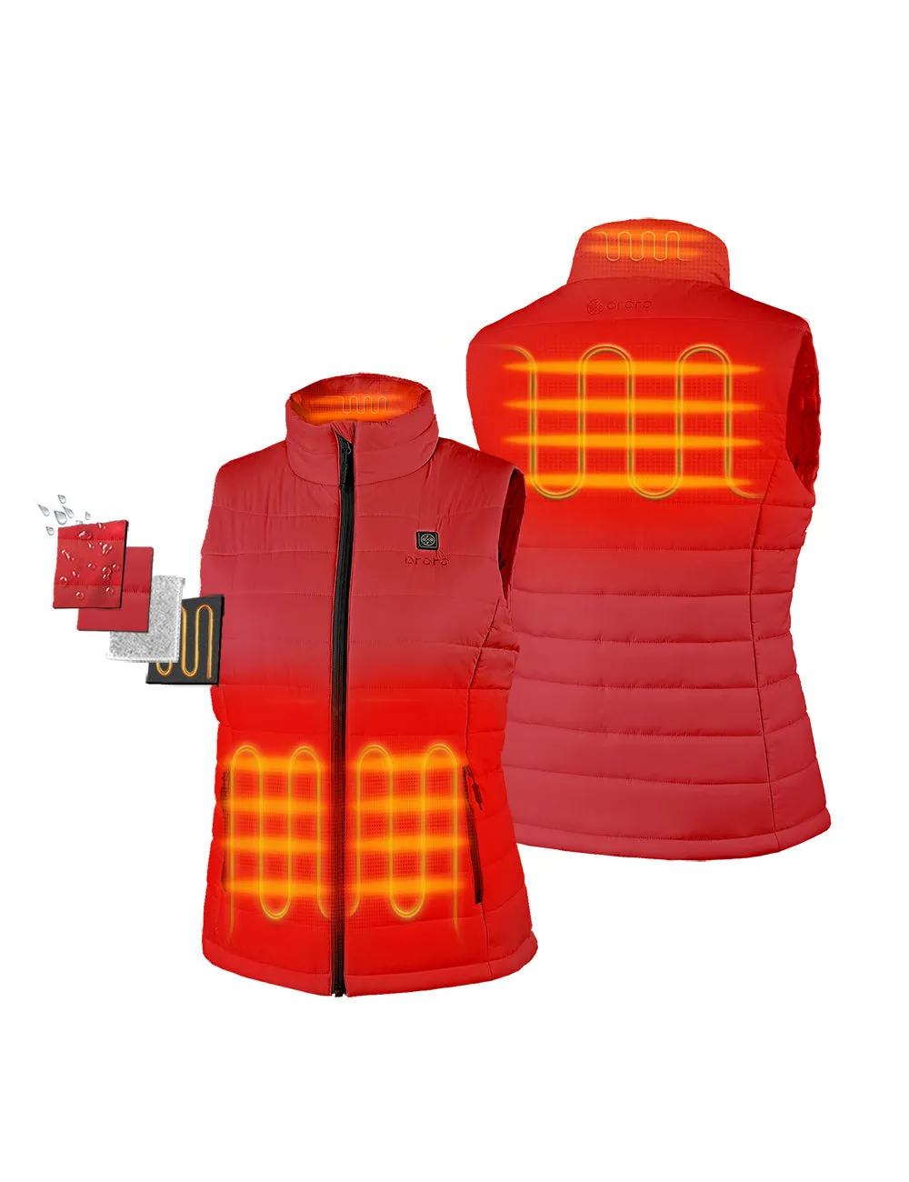 (Open-box) Women's Classic Heated Vest with B19G Battery - Red