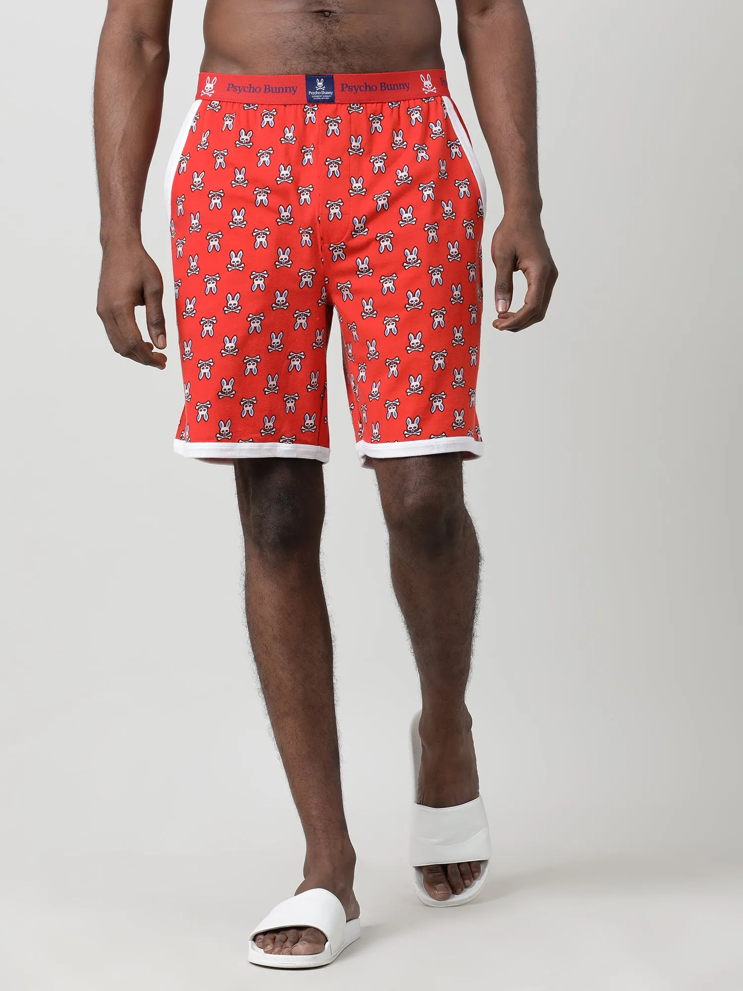 Orange Cotton Knee Length Shorts