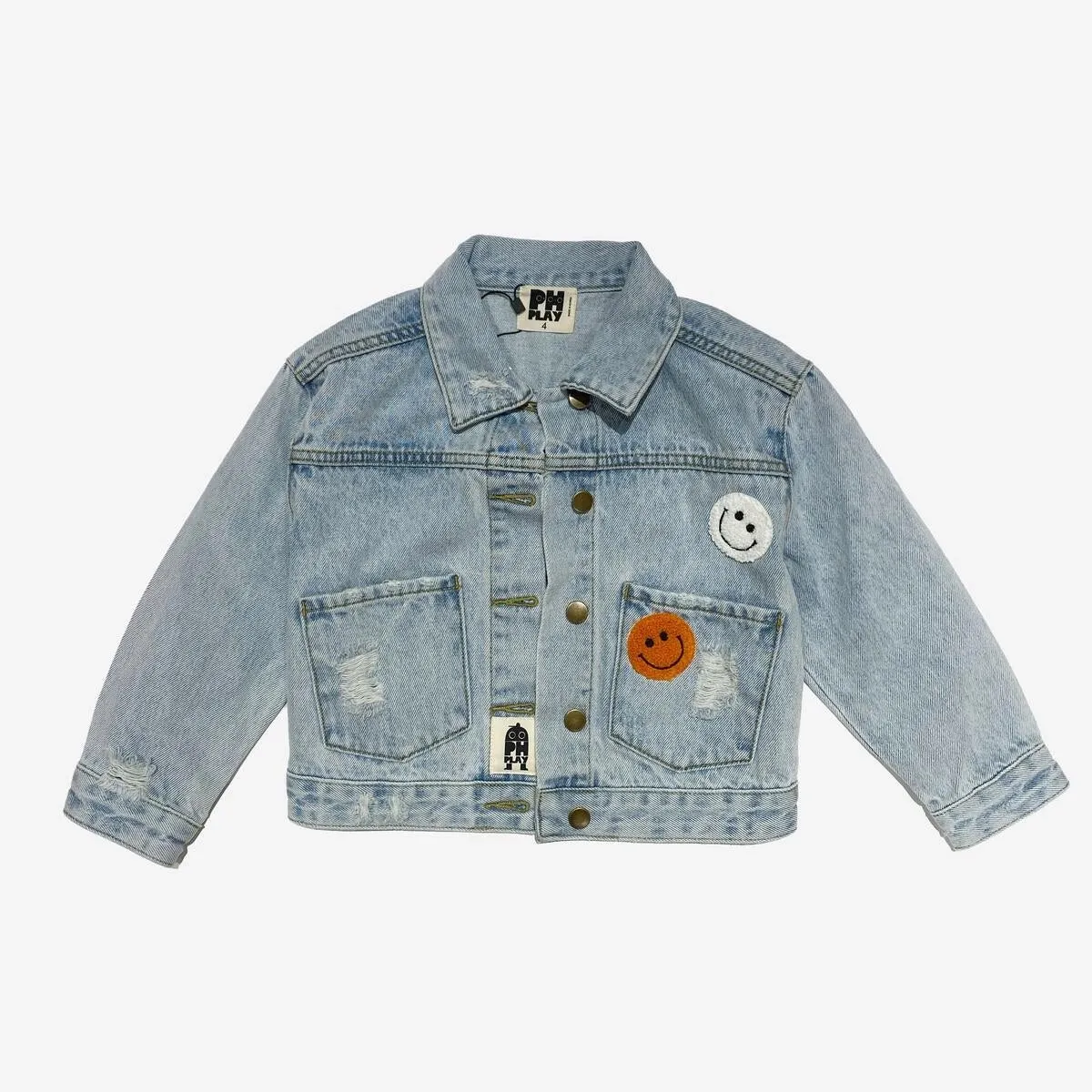 Orange Smile Denim Jacket