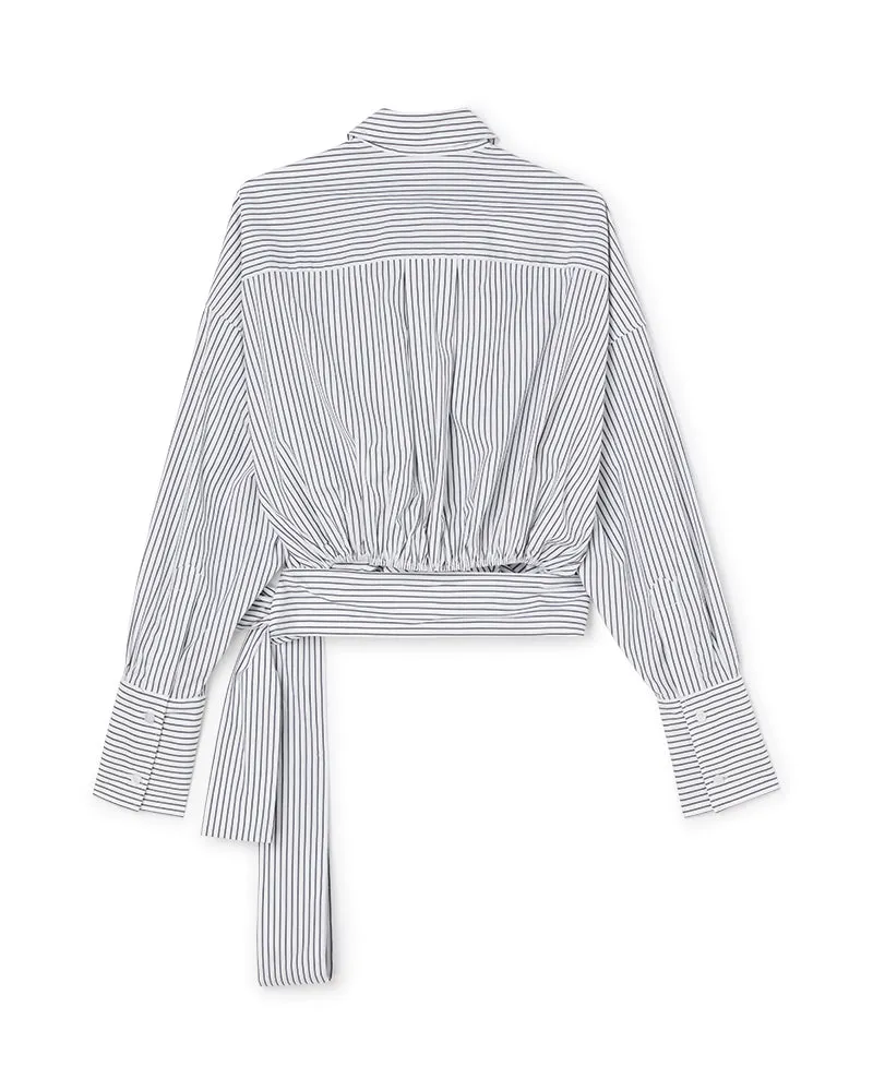 OVERSIZED WRAP SHIRT