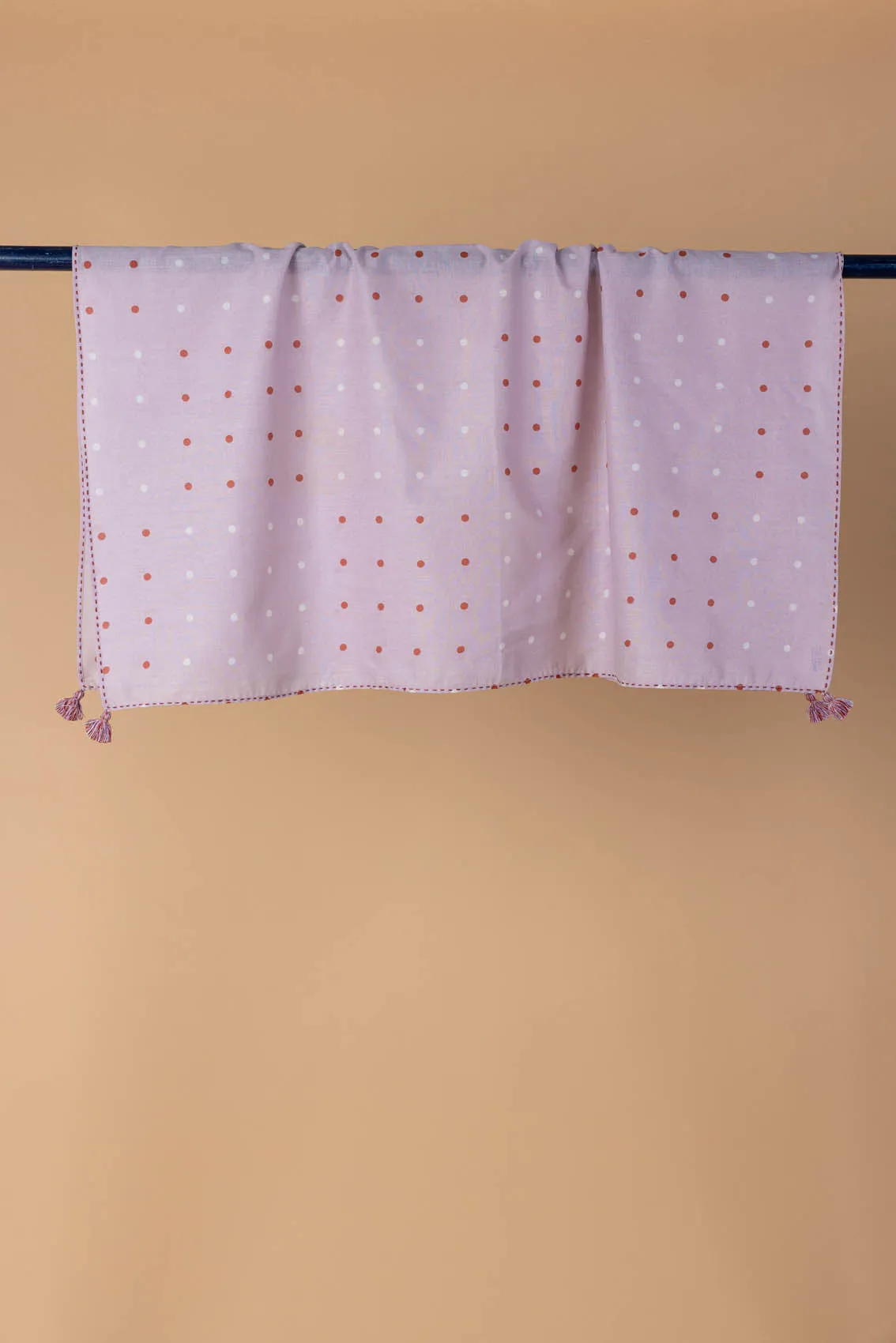 Oyster Pink Polka Dotted Scarf