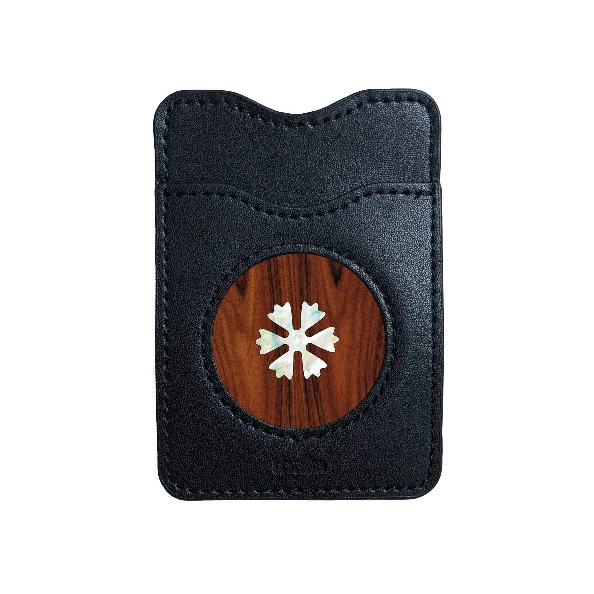 Pearl Snowflake | Leather Phone Wallet