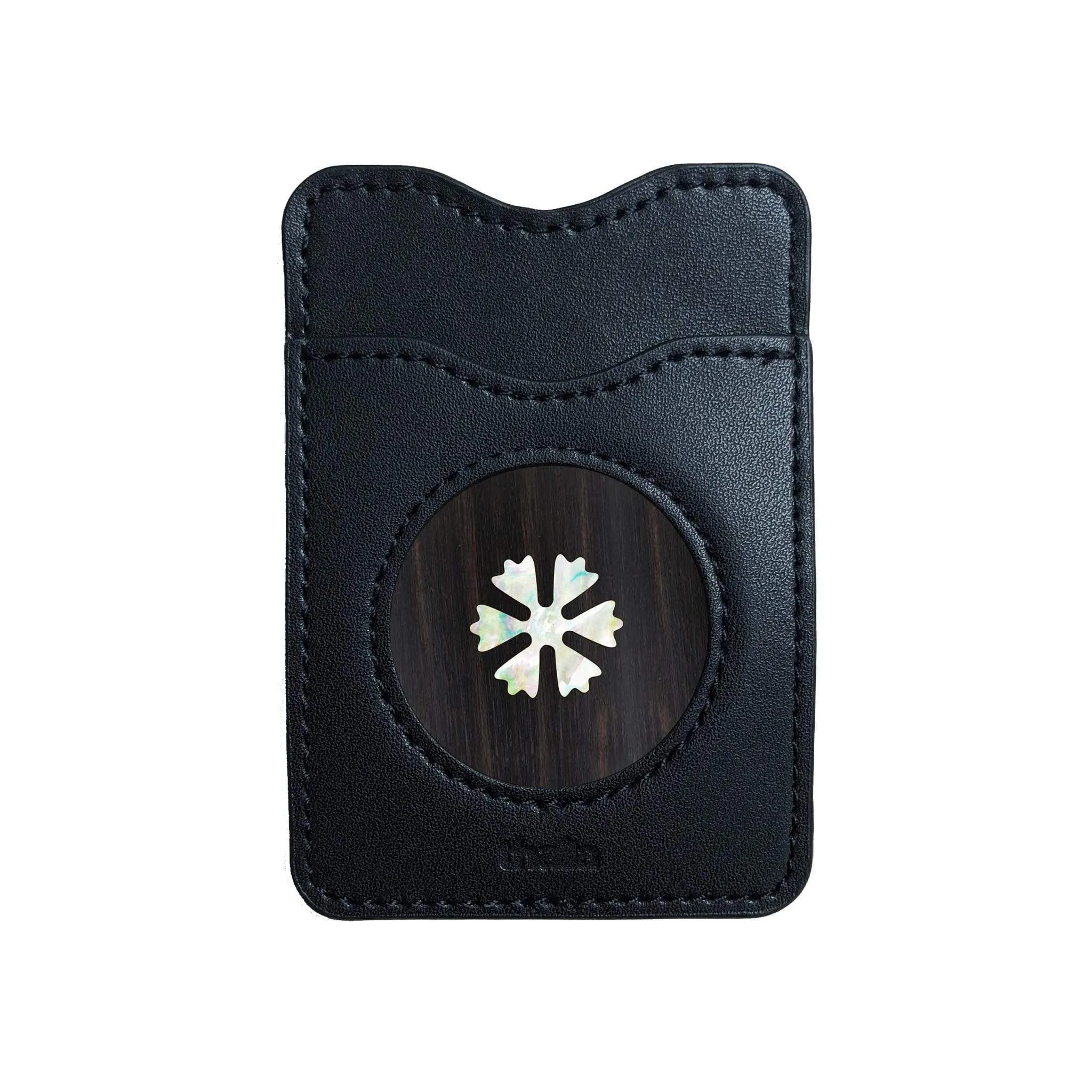 Pearl Snowflake | Leather Phone Wallet