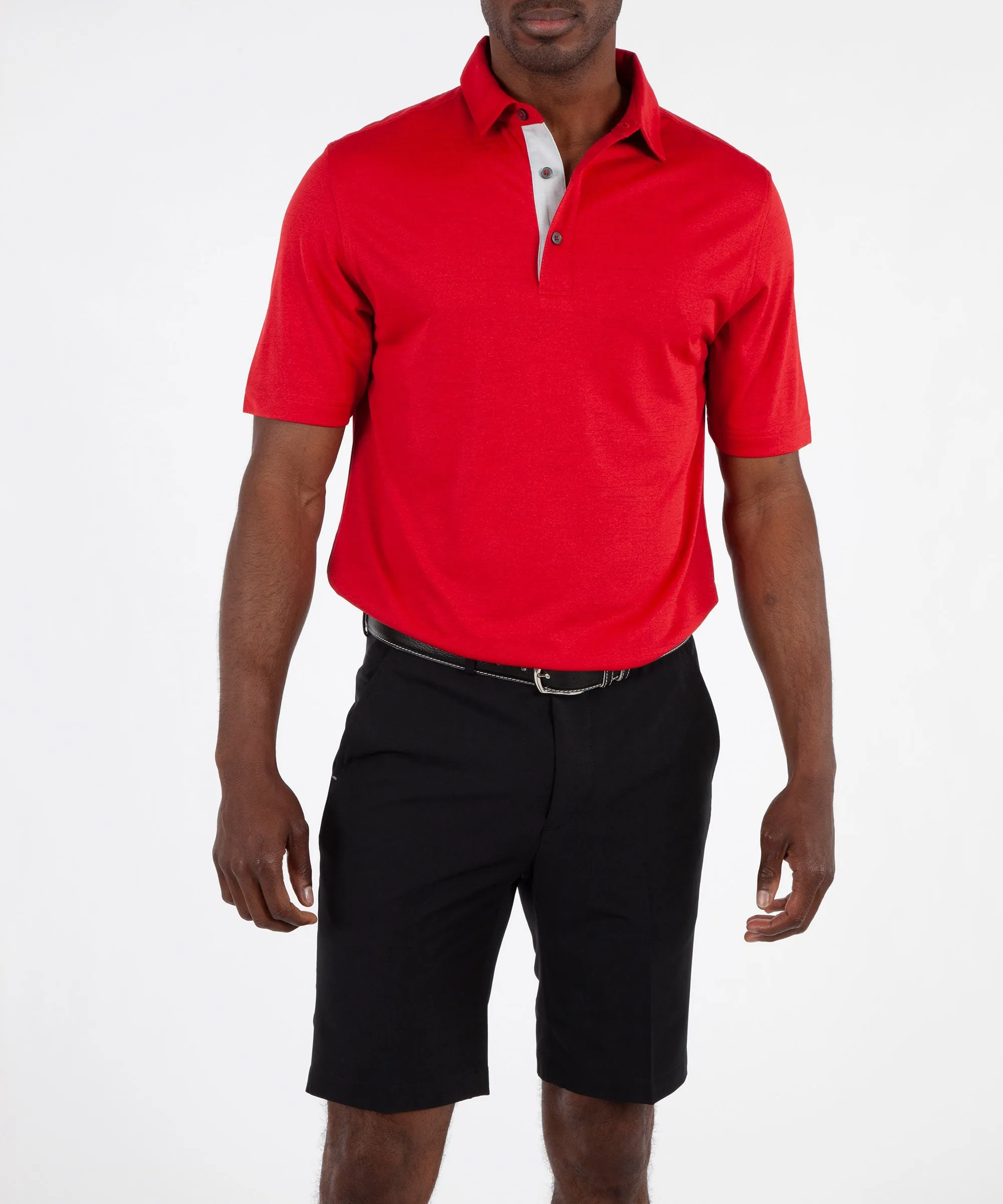 Performance Space Dyed Short Sleeve Polo Shirt