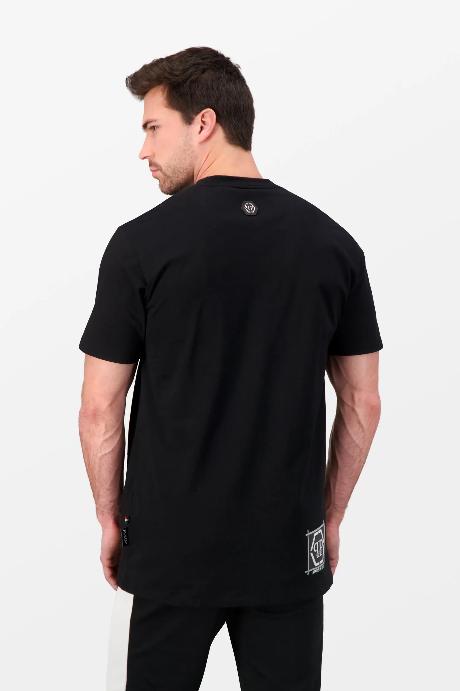 Philipp Plein Black Round Neck SS PP Limited Dollar T-shirt