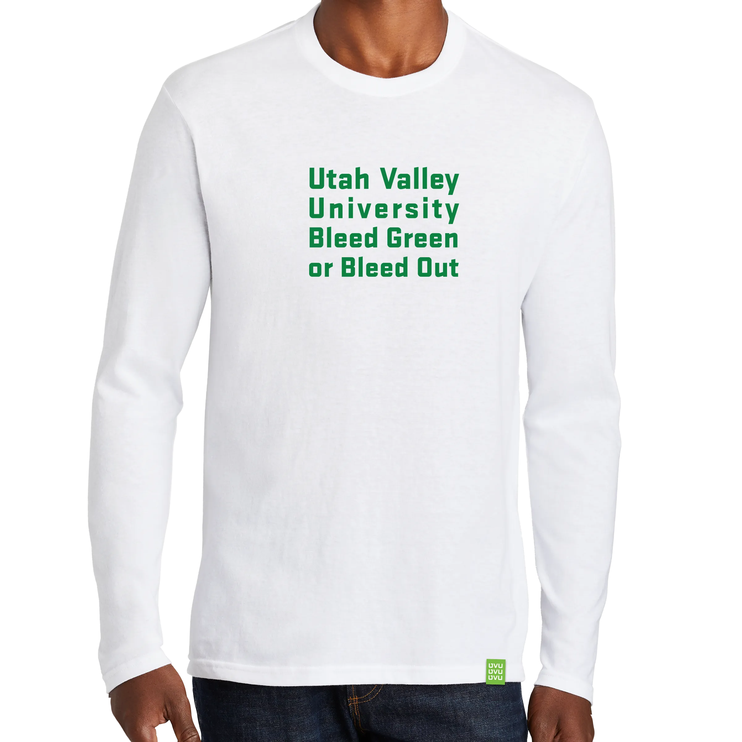 Port & Company Long Sleeve Fan Favorite Blend Tee- Bleed Green