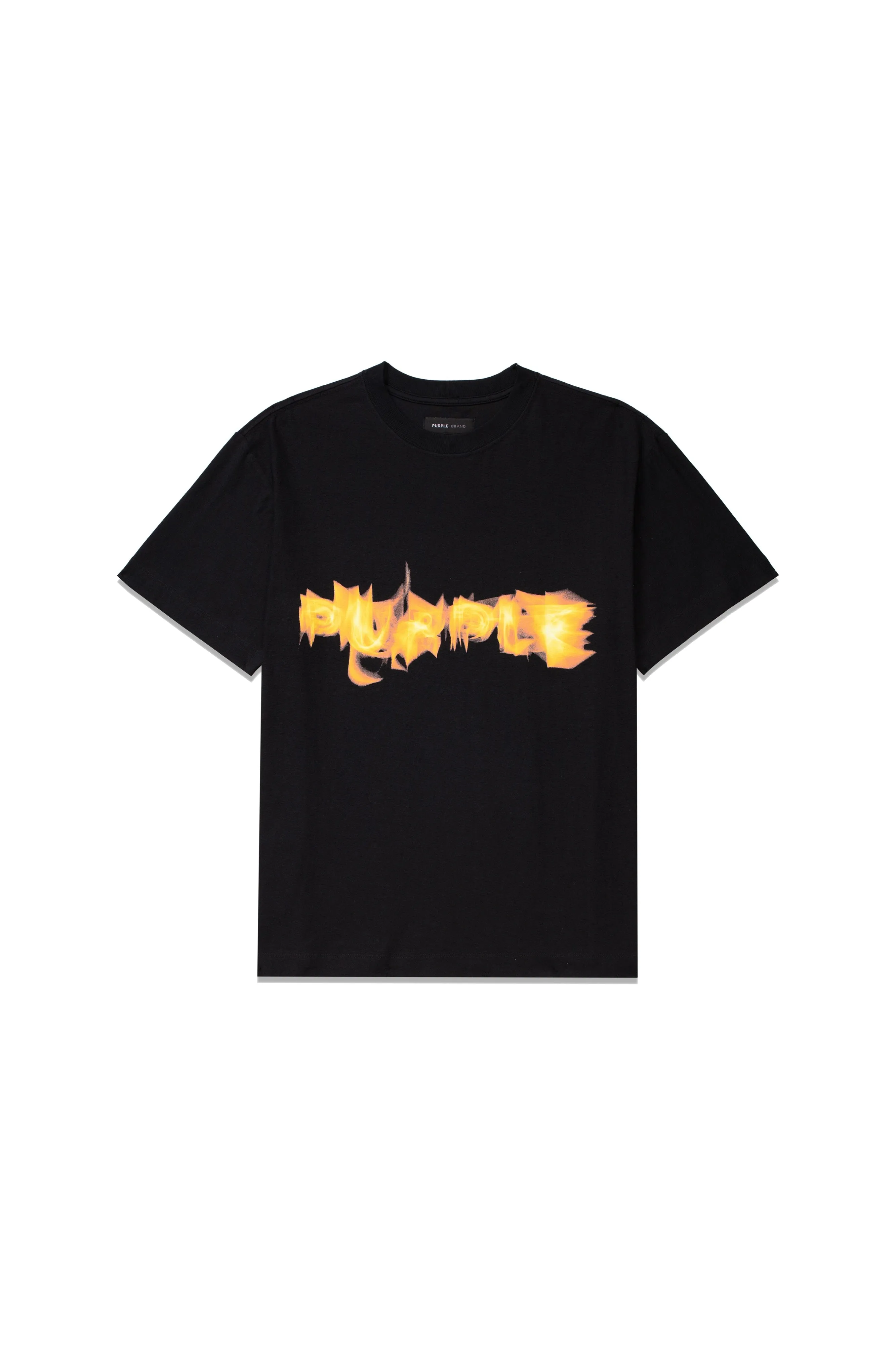 Purple Brand Textured Jersey  Ss Tee - BLACK/YELLOW