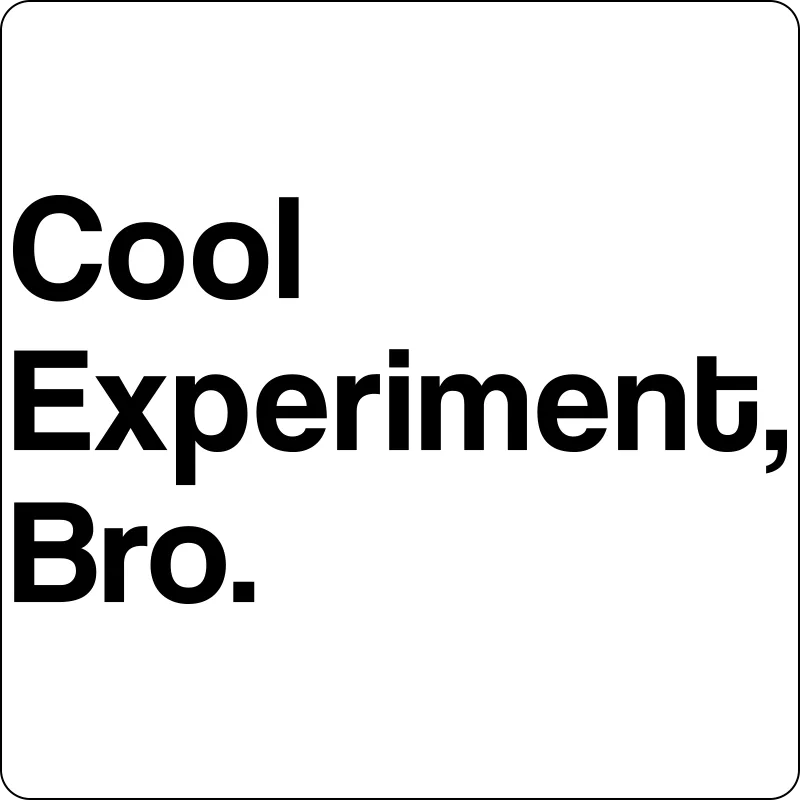 "Cool Experiment, Bro" (black) - Men's T-Shirt