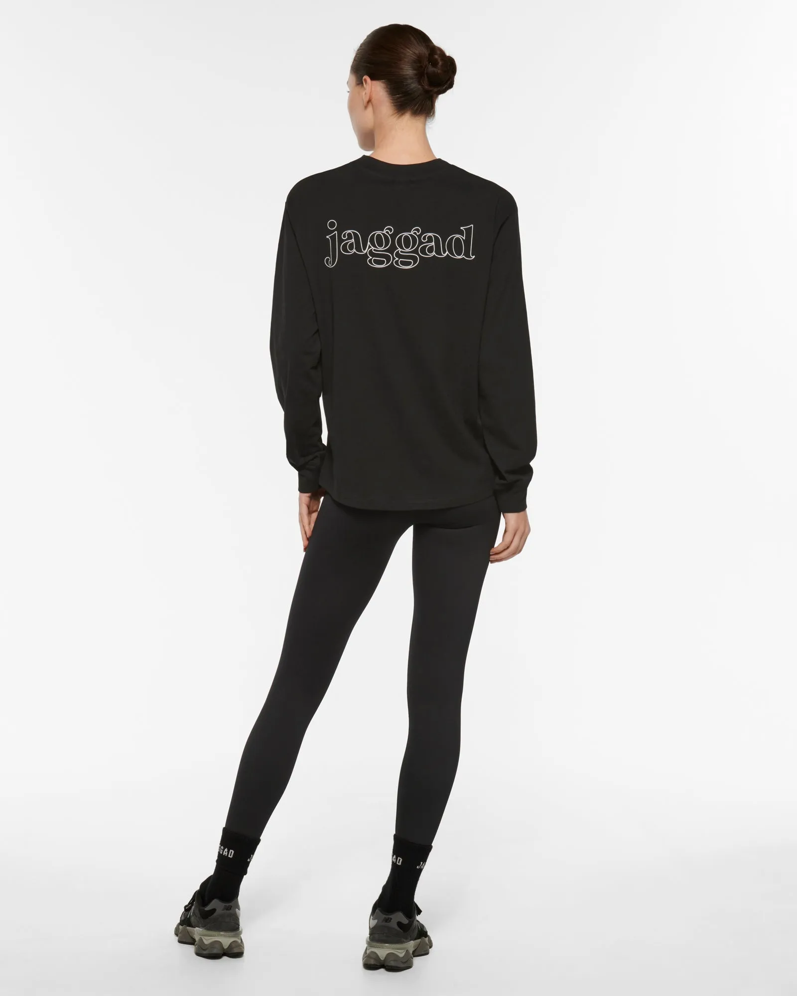 ROSEBOWL OVERSIZED LONG SLEEVE TEE BLACK