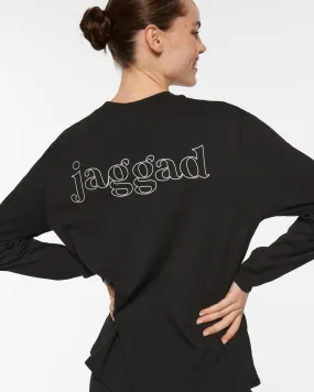 ROSEBOWL OVERSIZED LONG SLEEVE TEE BLACK