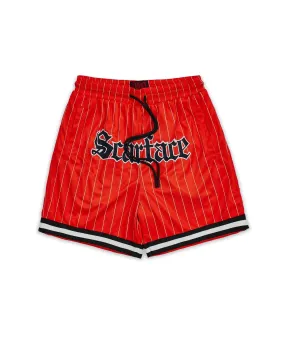 Scarface™ Pinstripe Mesh Shorts - Red