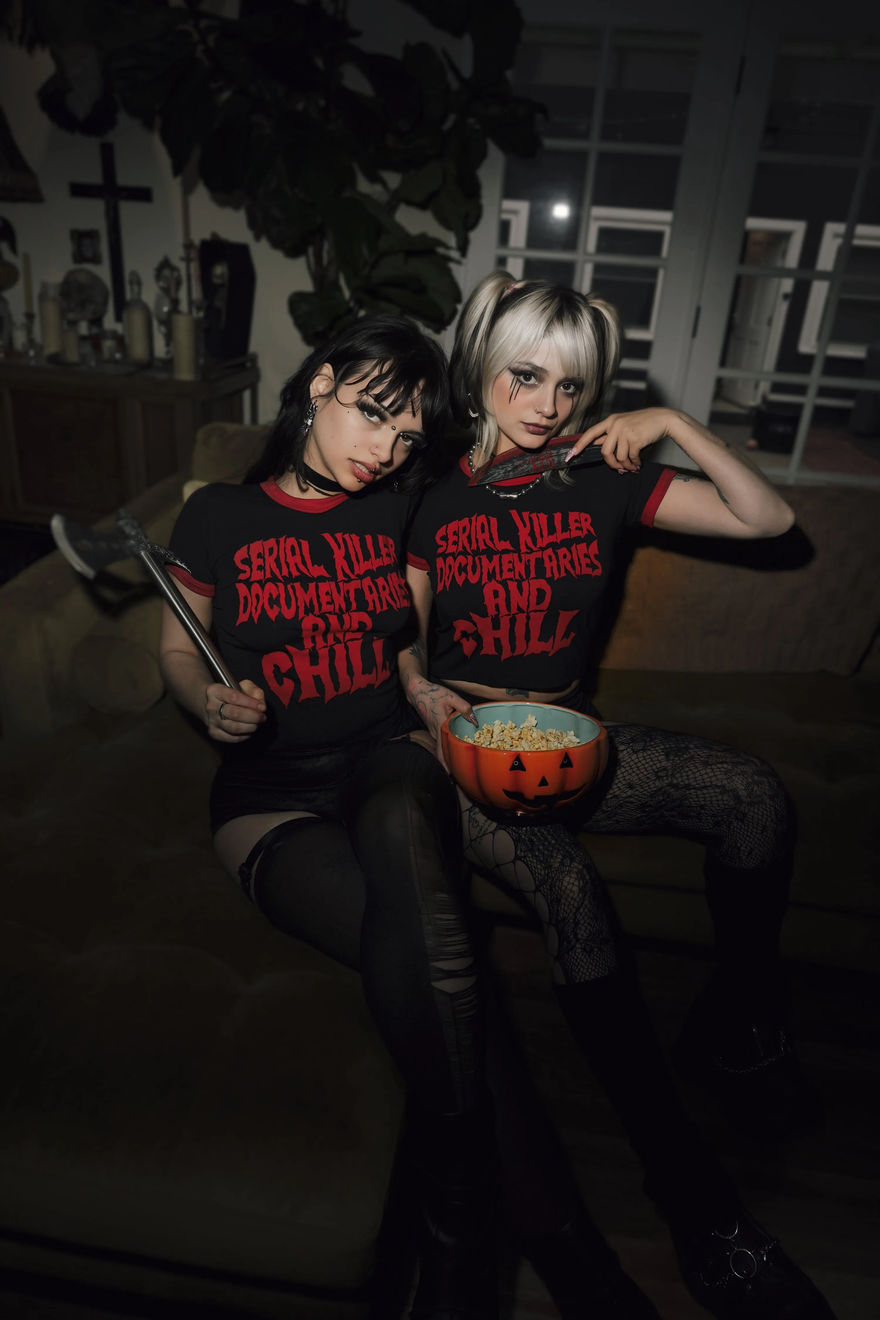 Serial Killer Doc And Chill Ringer Tee