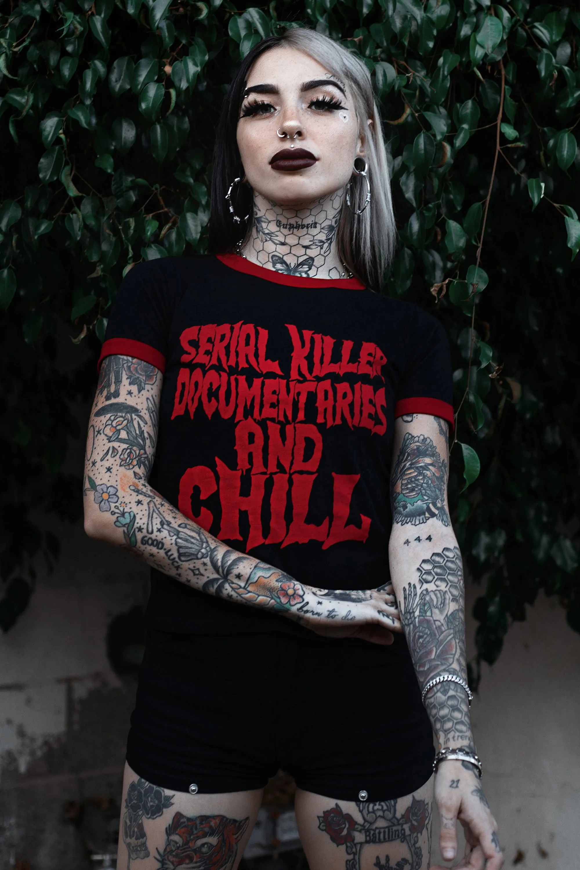 Serial Killer Doc And Chill Ringer Tee