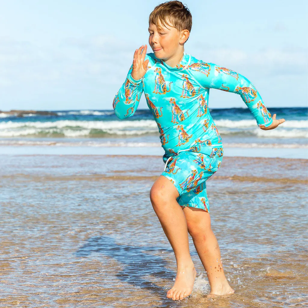 Shimmering Cheetah Kids' Boardshorts