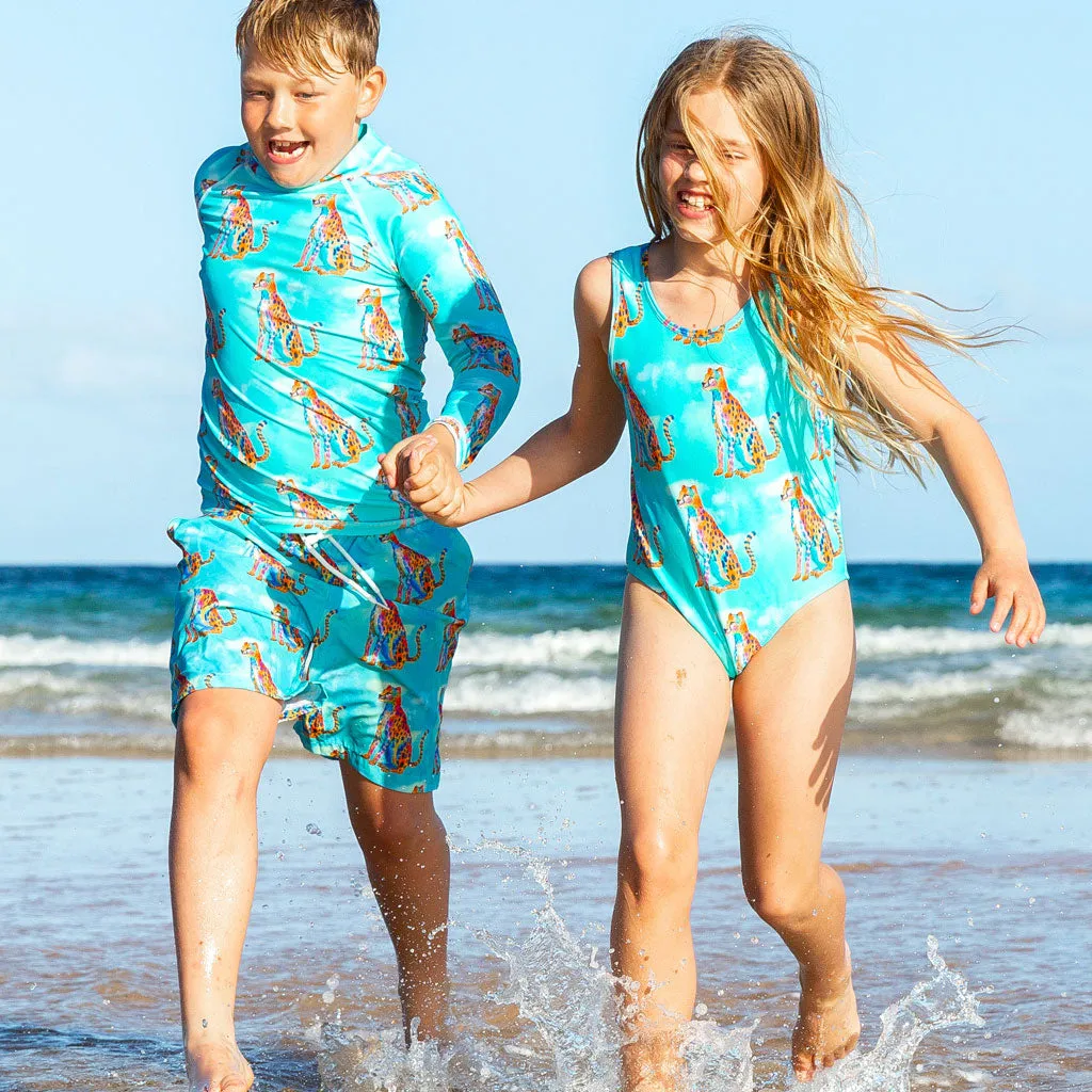 Shimmering Cheetah Kids' Boardshorts