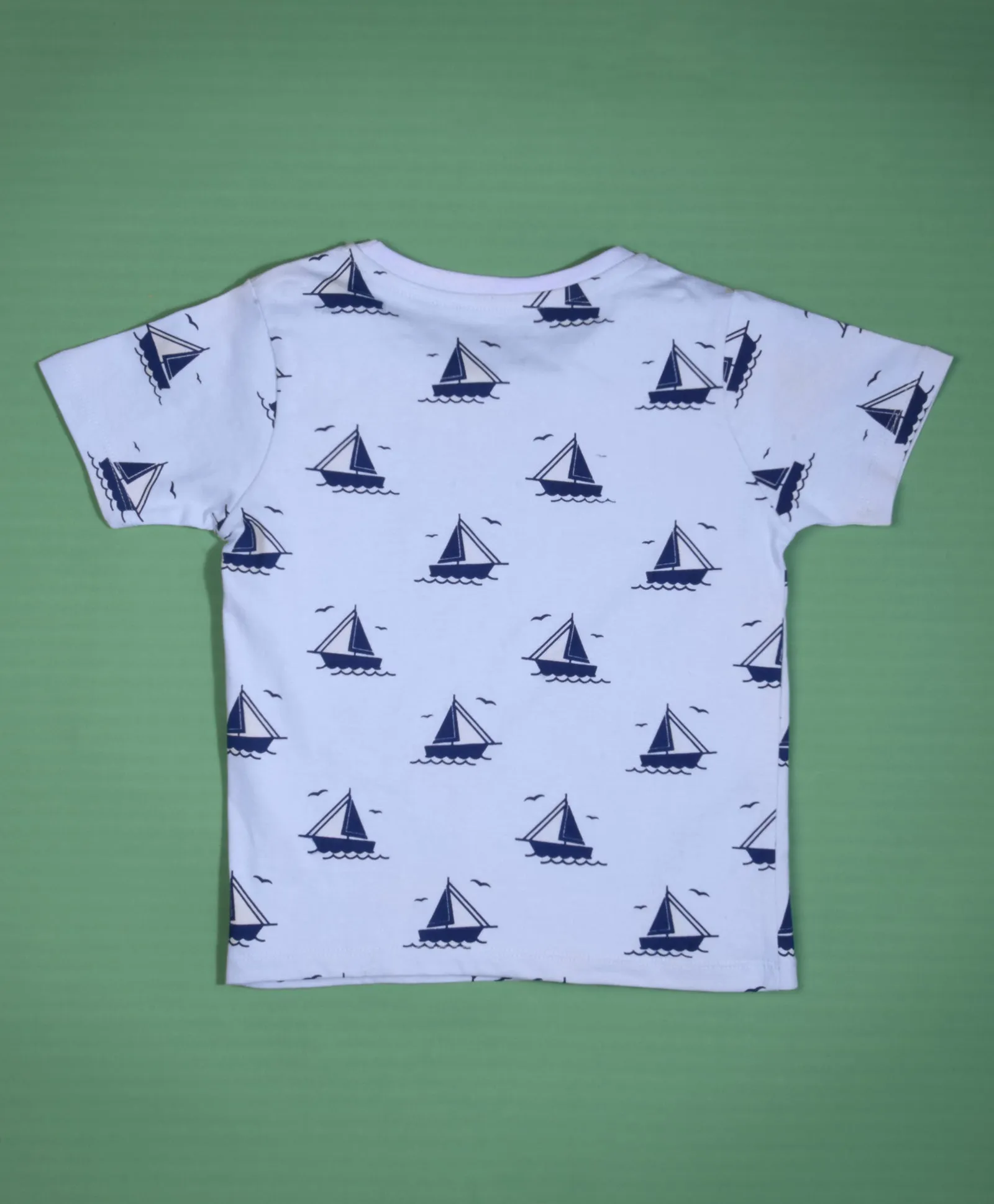 Ship Pattern Half Sleeves T-Shirt & Shorts Set