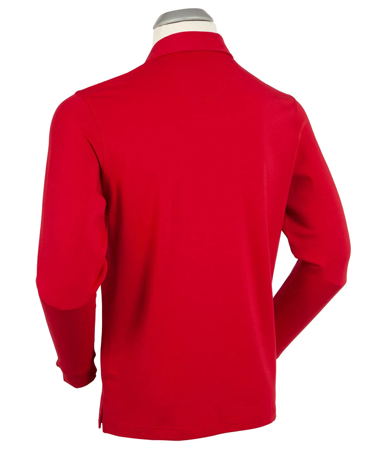 Signature Liquid Cotton Spread Collar Long-Sleeve Polo