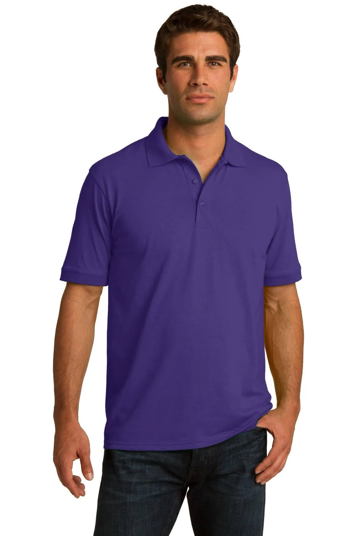 Team Elmer's Embroidered Mens Core Blend Jersey Knit Polo