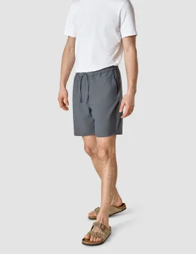 Tech Linen Elastic Shorts Navy