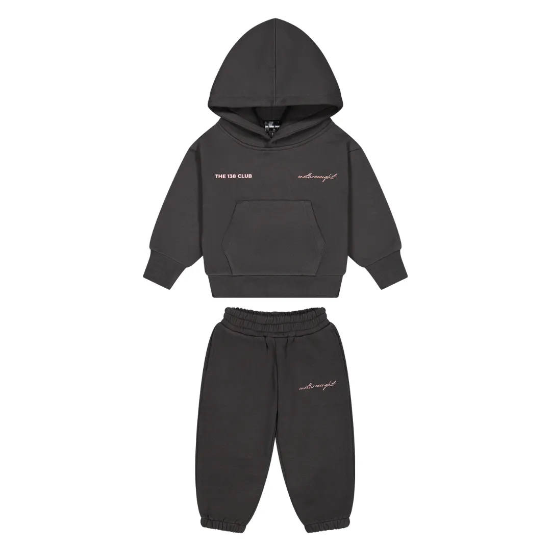 THE 138 CLUB KIDS TRACKSUIT SET - CHARCOAL