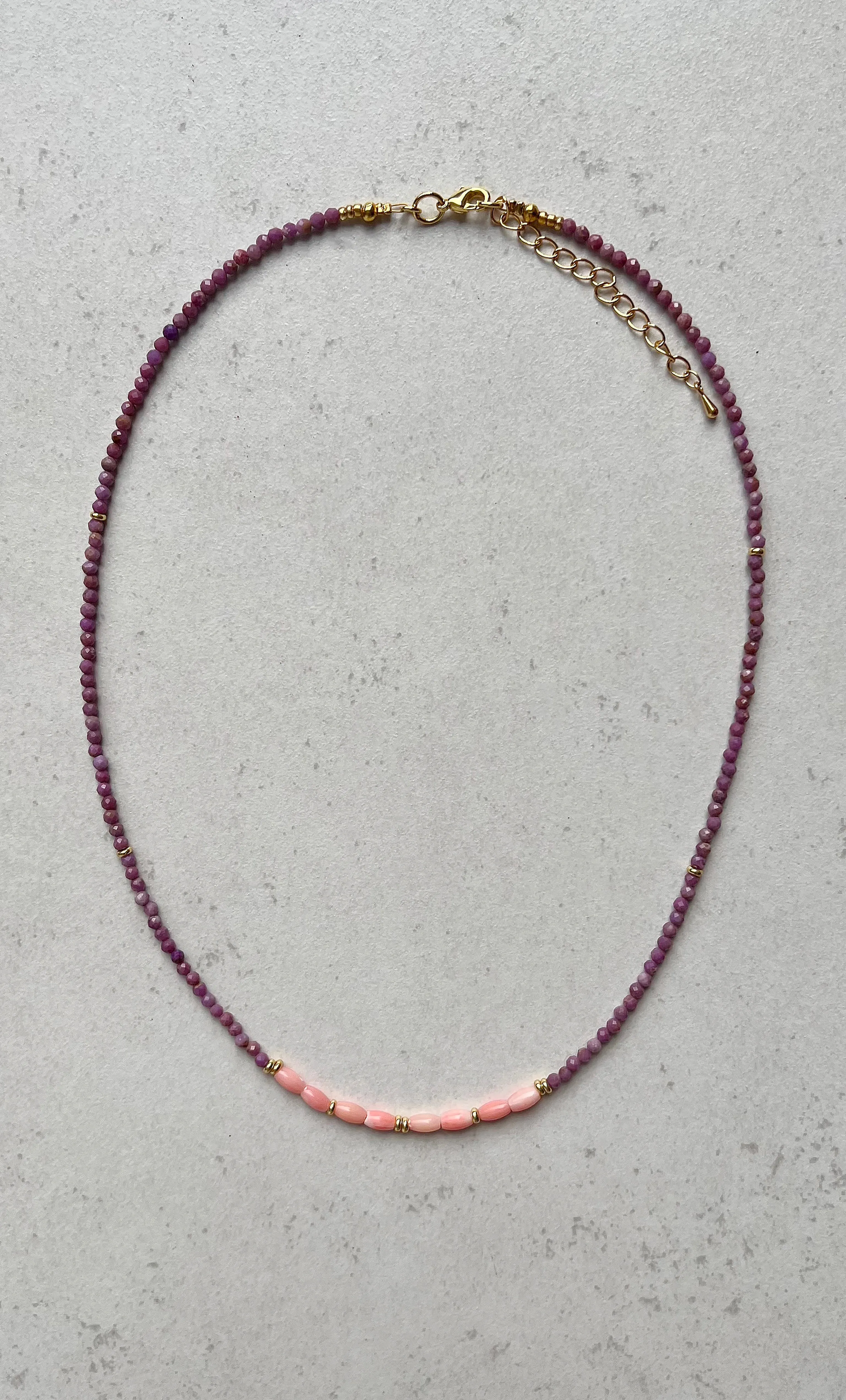 The Tunik Madre Coral & Lepidolite Necklace