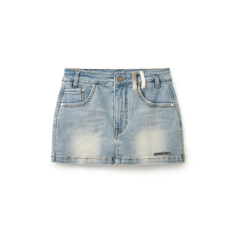 Trace High Waist Denim Skirt