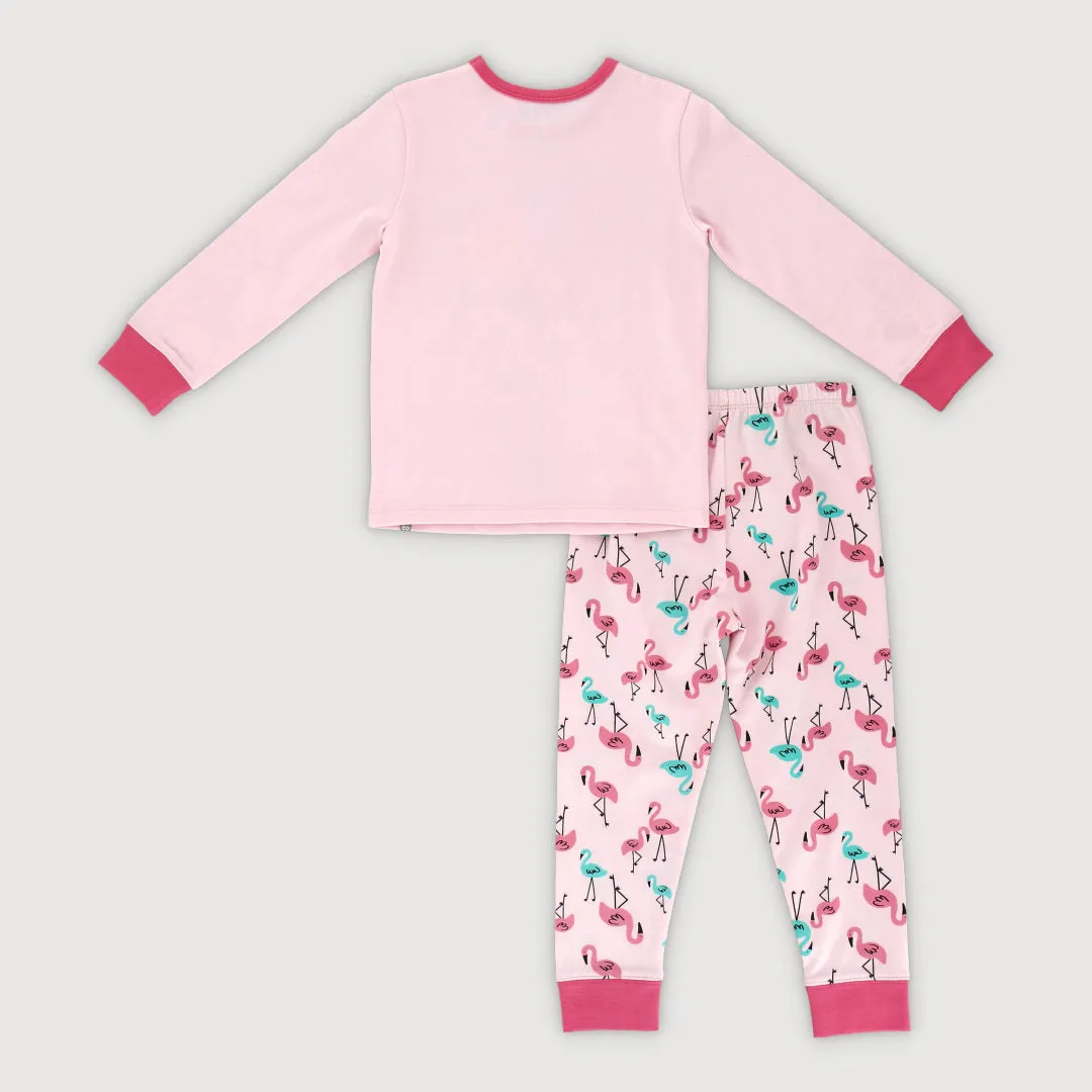 Tropical Land Toddler Jammies Set (Light Pink)