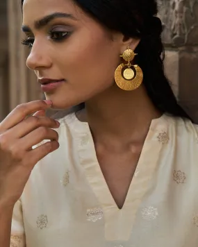 trueBrowns 22K Gold-Plated Chandbali Earrings