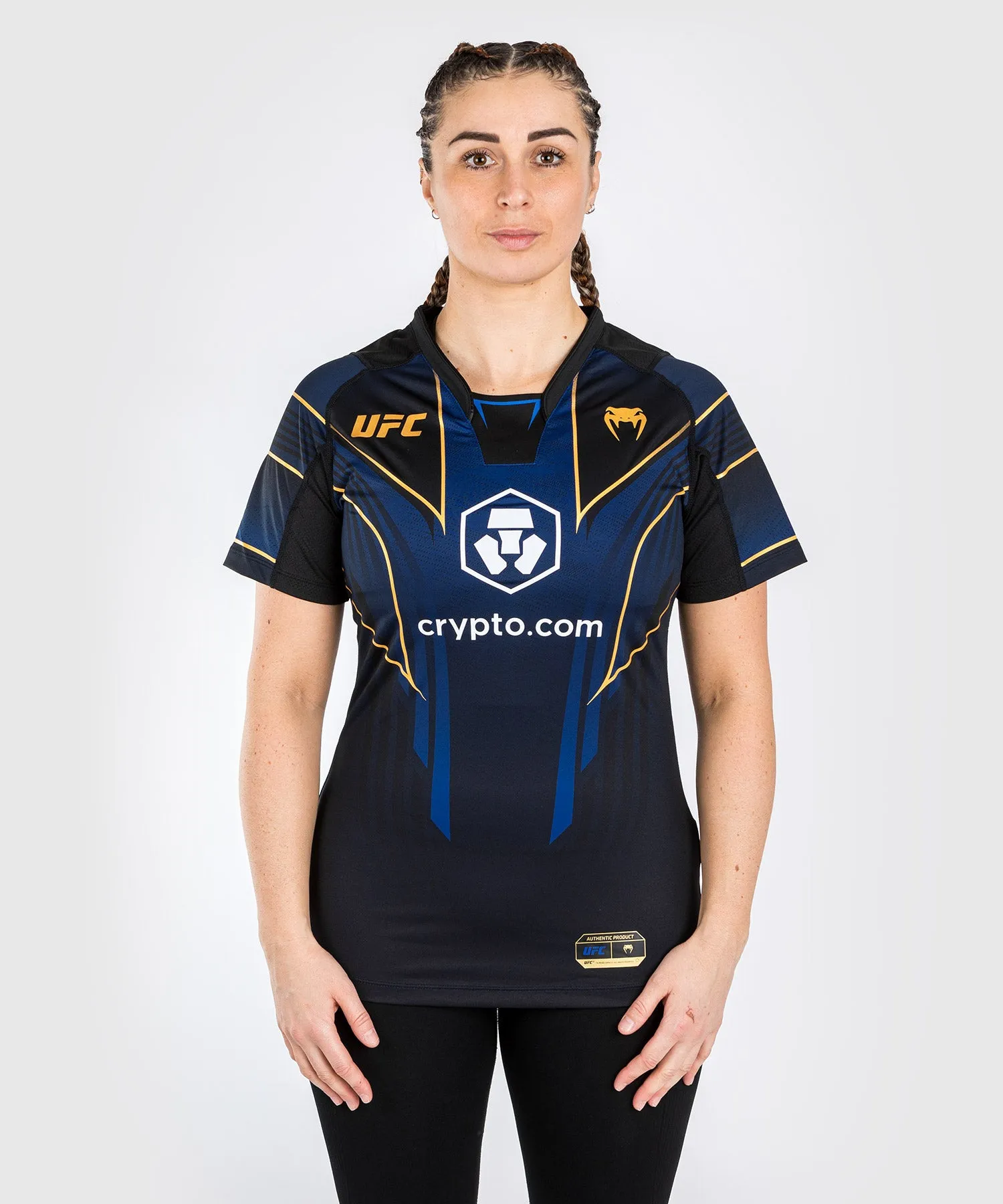 UFC Personalized Authentic Fight Night 2.0 Kit By Venum Women's Walkout Jersey - Midnight Edition - Champion