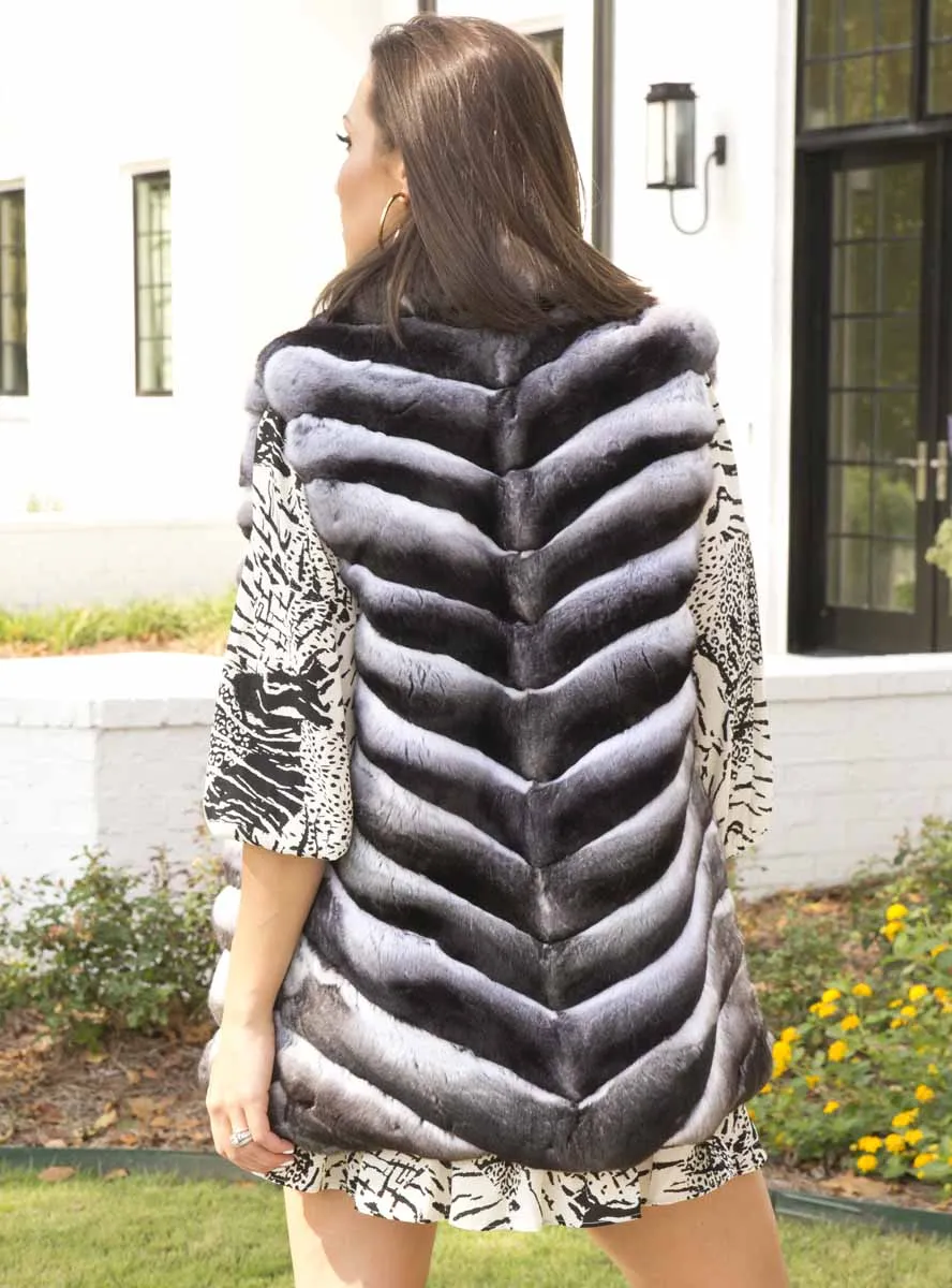 USA Made Chinchilla Fur Vest