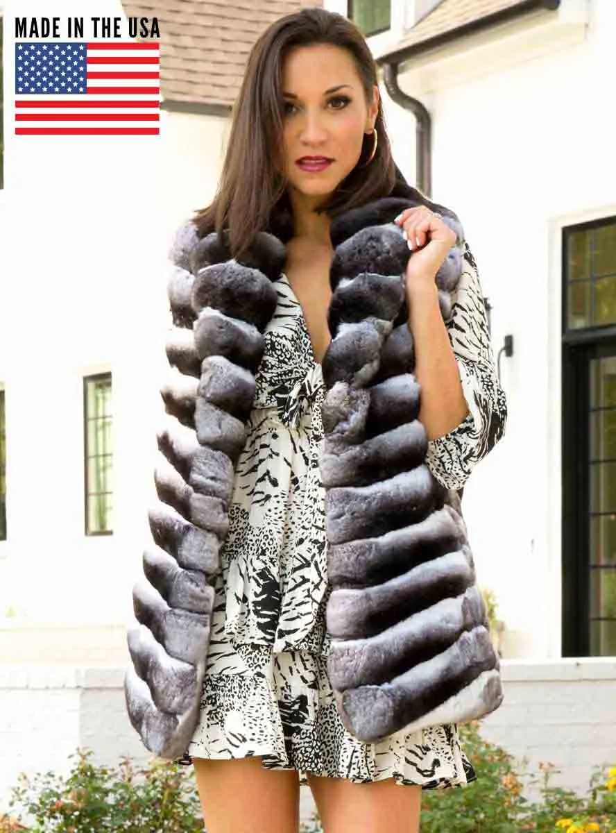 USA Made Chinchilla Fur Vest