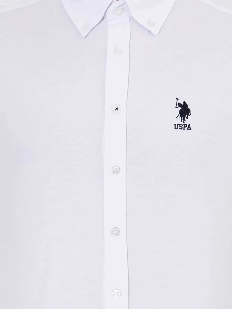 USPA Shirt Men White VR013 USPSH263 Regular Fit US Polo Assn.